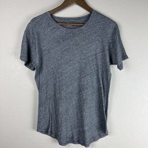 Madewell Shirt‎ Women Small Gray Burnout Short Sleeve